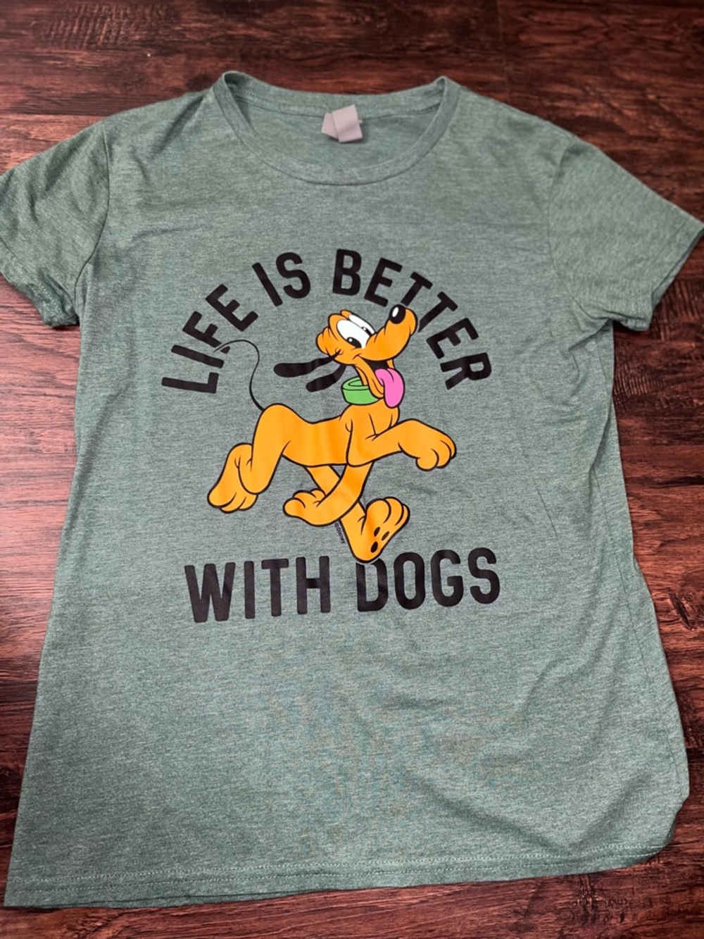 Life is Better with Dogs Disney Pluto dog lover shirt women’s medium